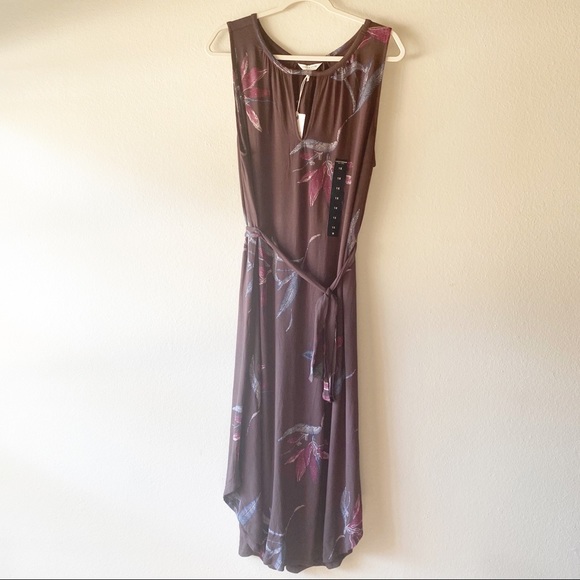 LUCKY BRAND Brown Floral Plus Size 1X Maxi Dress - Picture 3 of 9